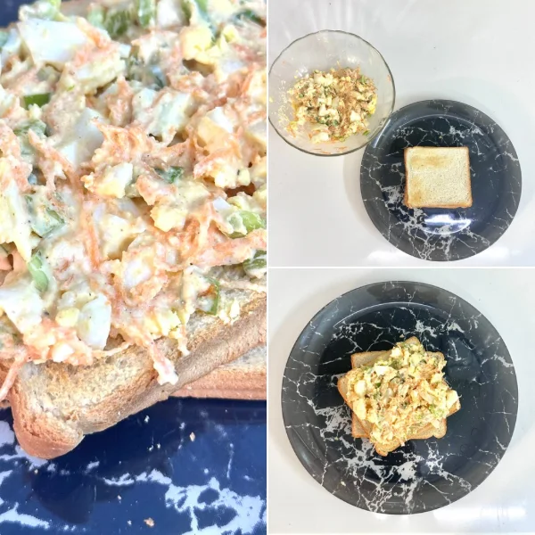 the egg mixture generously on each slice.